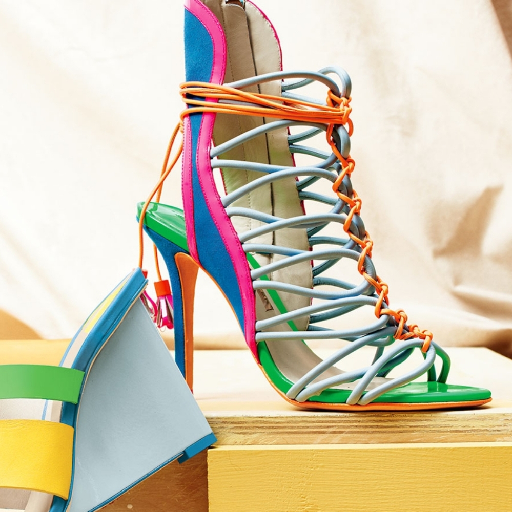 Sophia Webster Multicolor suede & leather sandal